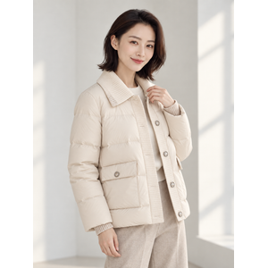 [PAT 여성] 탈착 니트카라 구스다운 점퍼_MK82002