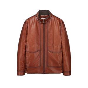 마에스트로 라이트브라운 엠보 다운 블루종 MAJU4D723W1