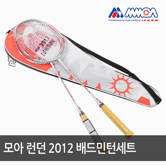 모아 배드민턴라켓 뉴런던 레져용 2p 세트 풀커버