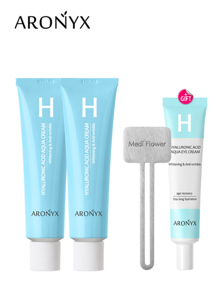 하프클럽 아로닉스 히알루론산 아쿠아 크림 50mlx2개+히알루론산 아이크림 40ml+링거