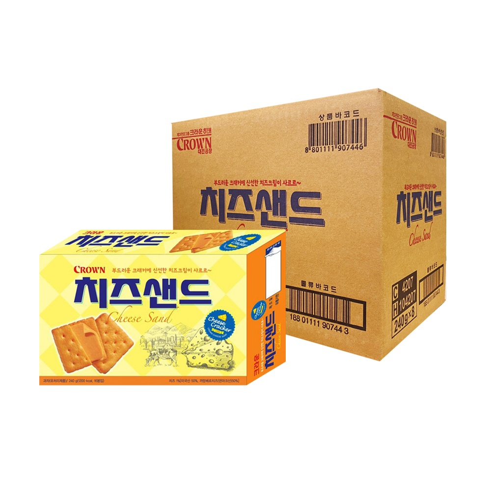 하프클럽 [시선] 크라운제과 치즈샌드240g x 8곽(1박스)