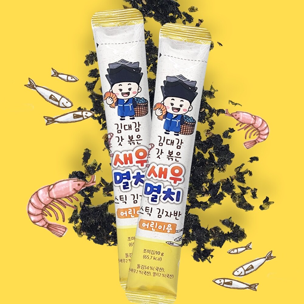 김대감 어린이용 새우멸치 스틱김자반 10g 15개