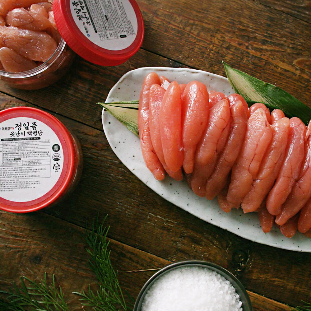 [해동찬가] 정일품 못난이 백명란 500g X 3통 (200g 추가 증정)
