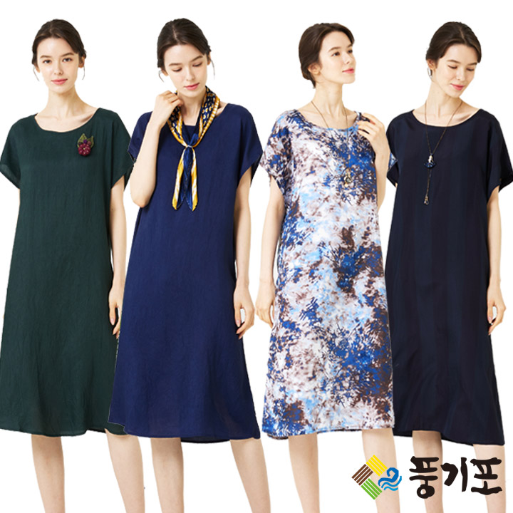 풍기인견 원단 100% 가오리 원피스