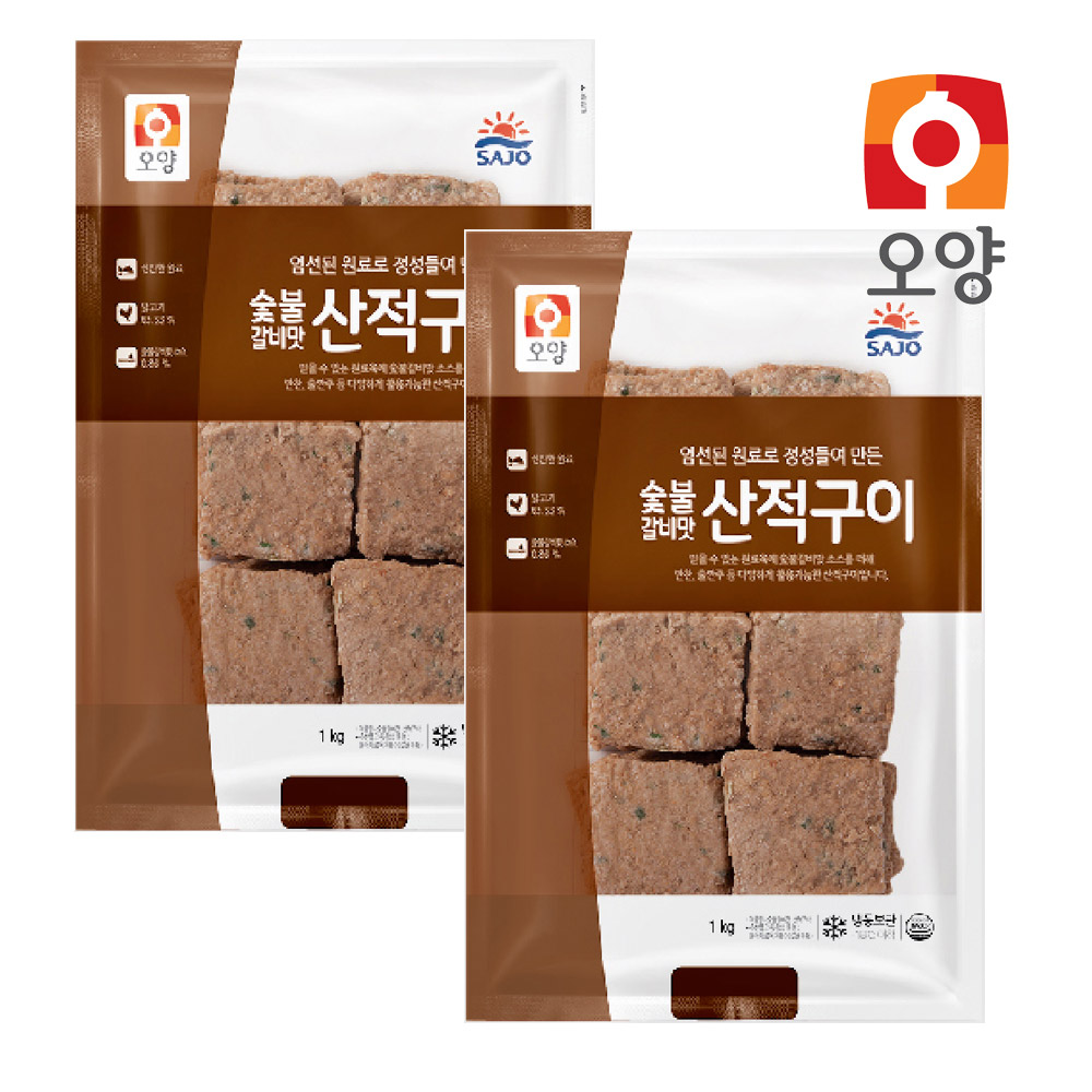 하프클럽 숯불구이맛 고기산적(구.사조오양 숯불고기맛 고기산적) 1kg 2봉