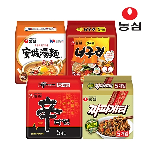 [농심(주)][농심(주)][농심(주)]신라면 멀티팩+올리브짜파게티 멀티팩+안성탕면 멀티팩+얼큰한너구리 멀티팩