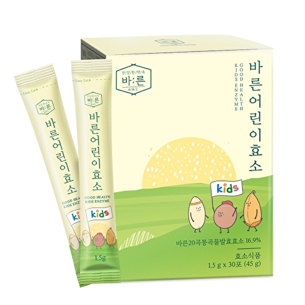 [건강한약속 바른]바른 어린이 효소 곡물 발효 효소식품 1.5g x 30포, 1박스