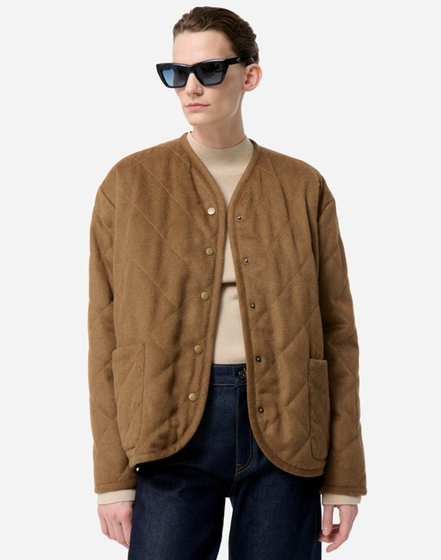 바네사브루노 25FW 카멜 리버시블 울혼방 점퍼 VIJU5F204CM
