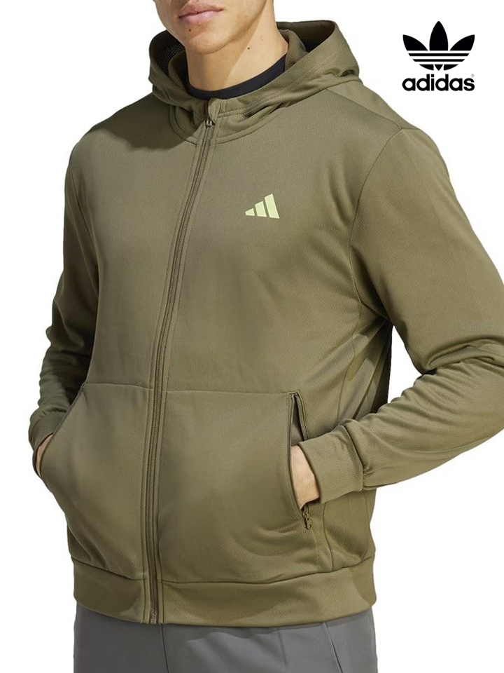 아디다스 트레인 에센셜 우븐 풀집 후드집업