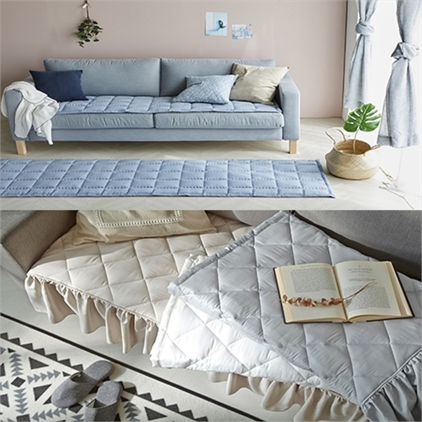 [보리보리] 쁘리엘르 3~4인 쇼파패드 시어서커 인견 순면 사계절