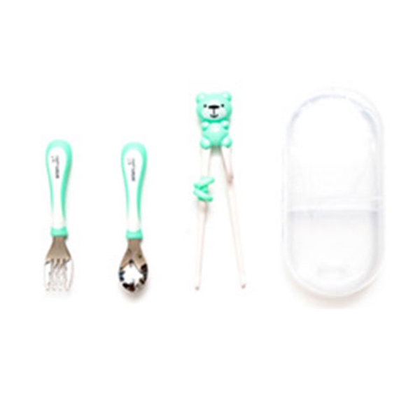 [보리보리] 베베라팡 베베라팡 첫 트레이닝 스푼포크젓가락세트 (케이스 증정)_민트