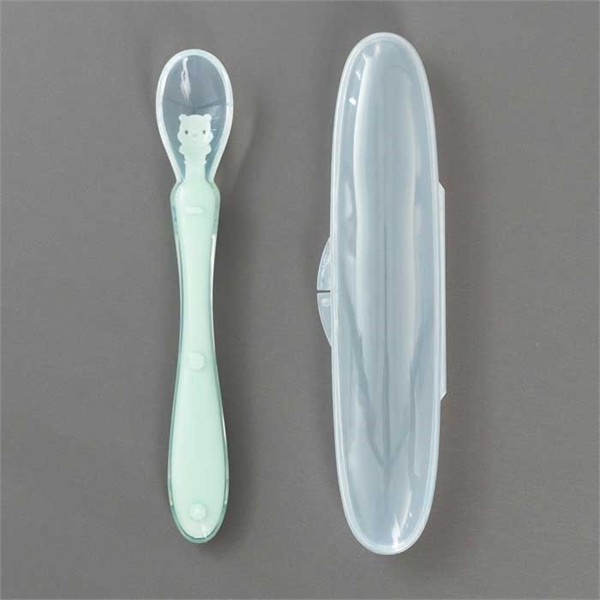 [보리보리] 베베라팡 1+1 베베라팡 실리콘 인서트 이유식 스푼 (케이스 증정)_슈가 민트