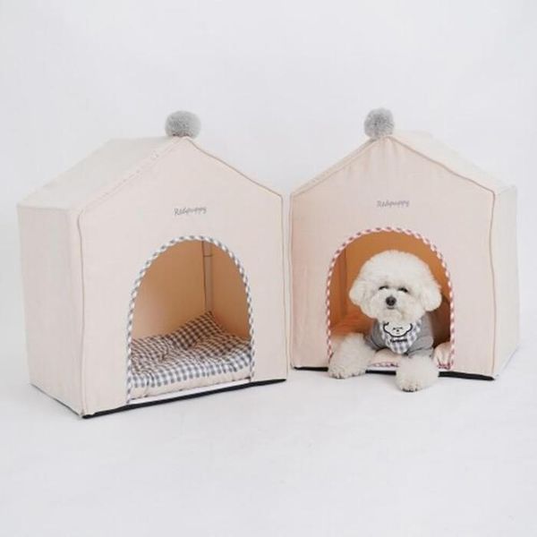 [하프클럽][리디아넬] 사각 텐트형 소형견전용 하우스 A908420 겨울강아지집