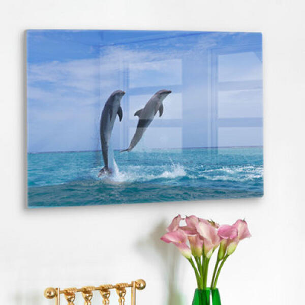 [보리보리] 아트박스 POOM 아트박스/꾸밈 da239-폼아크릴액자58CmX38Cm_날아오르는돌고래