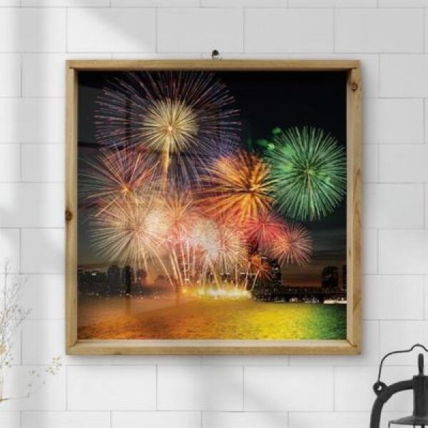 [보리보리] 아트박스 POOM 아트박스/꾸밈 th512-우드프레임액자_서울불꽃축제(중형)