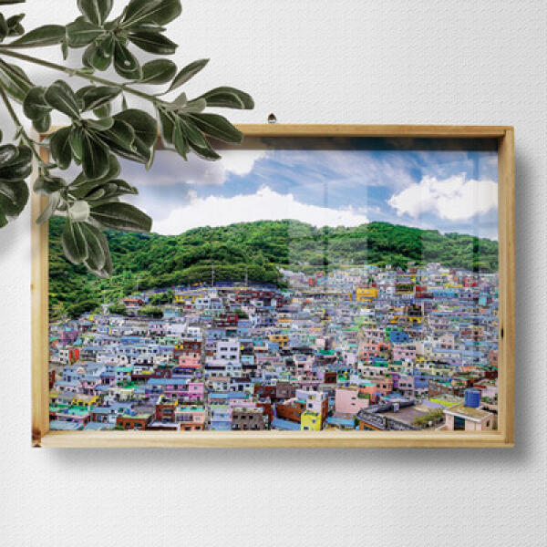 [보리보리] 아트박스 POOM 아트박스/꾸밈 pj276-우드프레임액자_감천문화마을(대형)