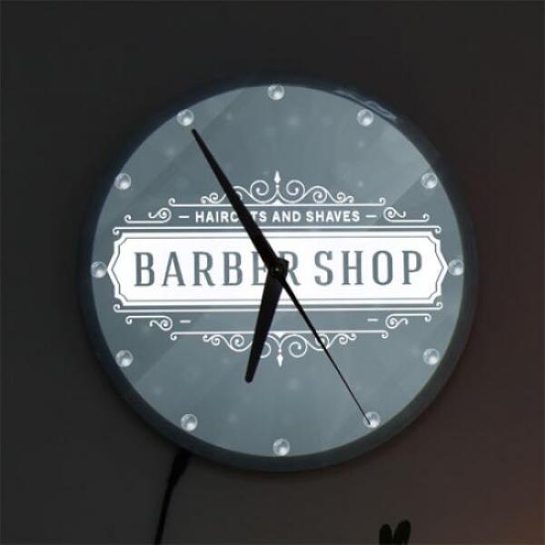 [보리보리] 아트박스 POOM 아트박스/꾸밈 nf659-LED시계액자25R_바버샵