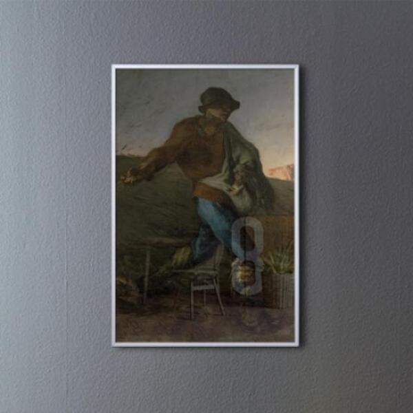 [보리보리] 아트박스 POOM 아트박스/꾸밈 pq035-장프랑수아밀레_씨앗뿌리는사람_중형메탈액자