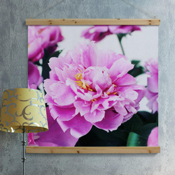 [보리보리] 아트박스 POOM 아트박스/꾸밈 ps363-우드스크롤_90CmX90Cm-부를부르는풍수작약꽃