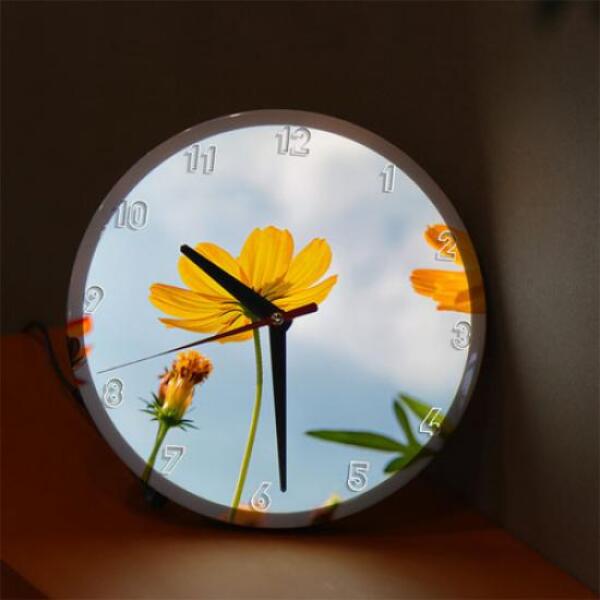 [보리보리] 아트박스 POOM 아트박스/꾸밈 nj229-LED시계액자25R_황화코스모스