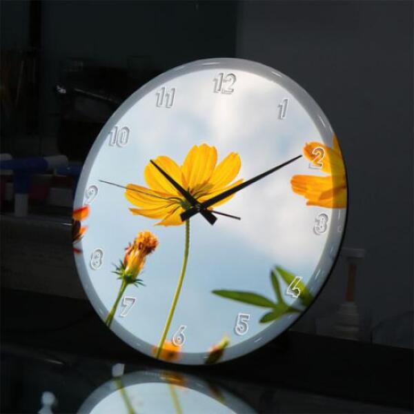 [보리보리] 아트박스 POOM 아트박스/꾸밈 nj230-LED시계액자35R_황화코스모스