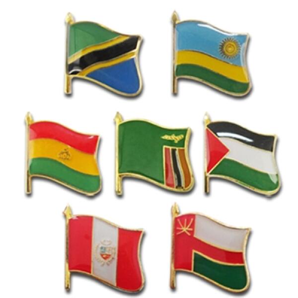 [보리보리] 아트박스 POOM 아트박스/로고마크 휘날리는 국기뺏지(탄자니아,르완다,볼리비아,잠비아,팔레스타인,