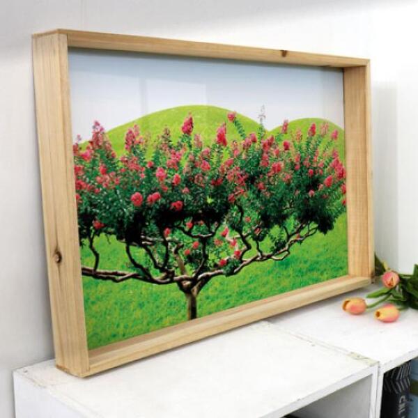 [보리보리] 아트박스 POOM 아트박스/꾸밈 da873-우드프레임액자_싱그러운배롱나무(대형)