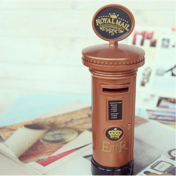 [보리보리] 아트박스 POOM 아트박스/진바스 골드 영국 우체통 저금통