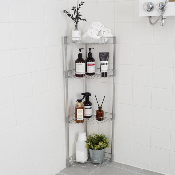 [보리보리] 아트박스 POOM 아트박스/서울리빙 다용도 욕실 스텐 멀티 코너선반 4단