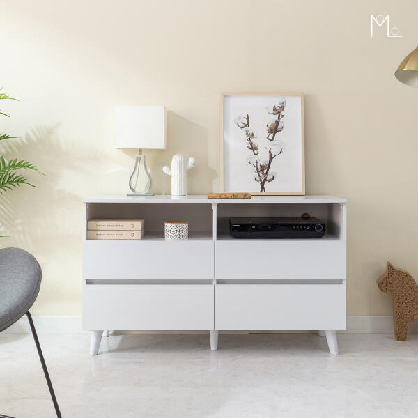 [보리보리] 아트박스 POOM 아트박스/모로 나르 1180 오픈 3단 높은 거실장 서랍장 TV거실장