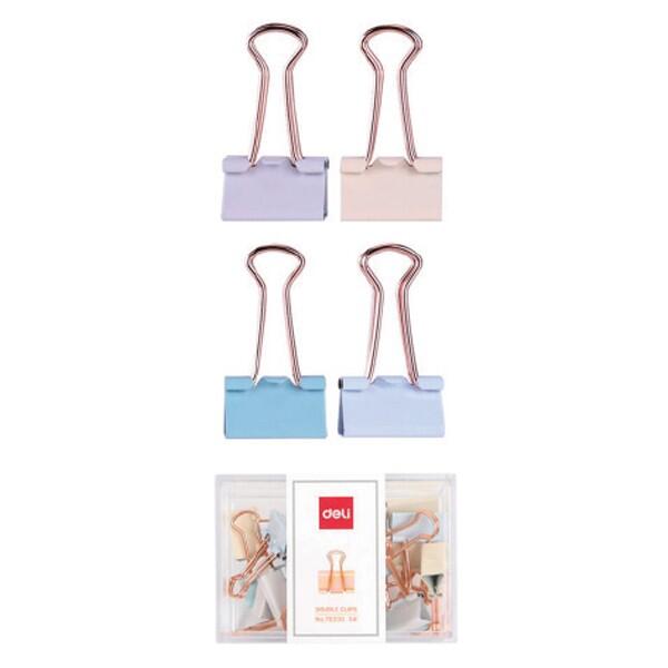 [보리보리] 아트박스 POOM 아트박스/오피스큐 델리 파스텔골드 더블클립 78201LF 25mm 12개25x45mm