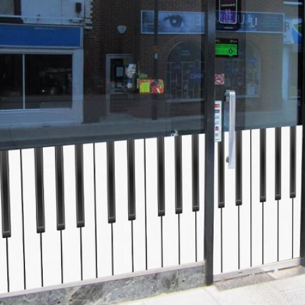 [보리보리] 아트박스 POOM 아트박스/꾸밈 ec397-피아노건반키보드_불투명유리시트지