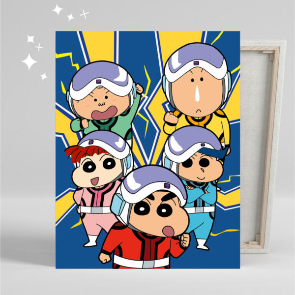 [보리보리] 아트박스 POOM 아트박스/아이러브페인팅 DIY캔버스형 보석십자수 40x50cm 떡잎마을 방범대 출동