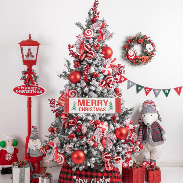 [보리보리] 아트박스 POOM 아트박스/플라워트리 크리스마스 트리 풀세트 애드벌룬레드 210cm 단면