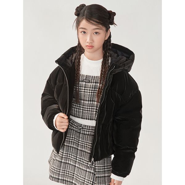 [보리보리] 폴햄 키즈 여아 덕다운 숏 크롭 점퍼_PYE4JP2710