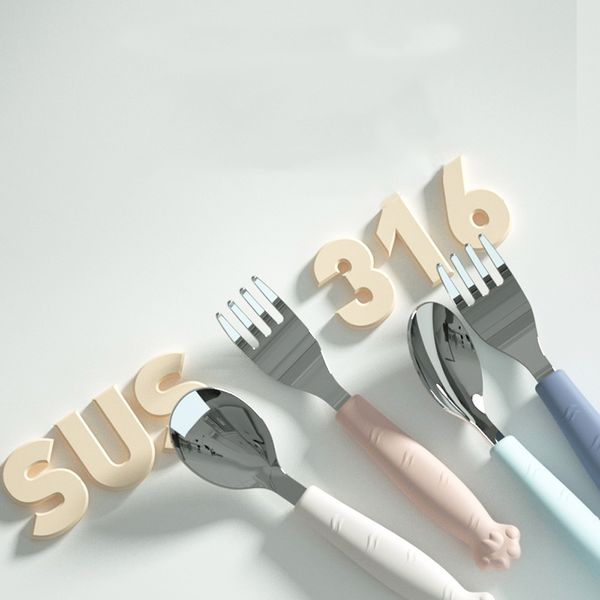 [보리보리] 베베라팡 베베라팡 실리콘 손잡이 스푼 포크 세트 (케이스 증정)