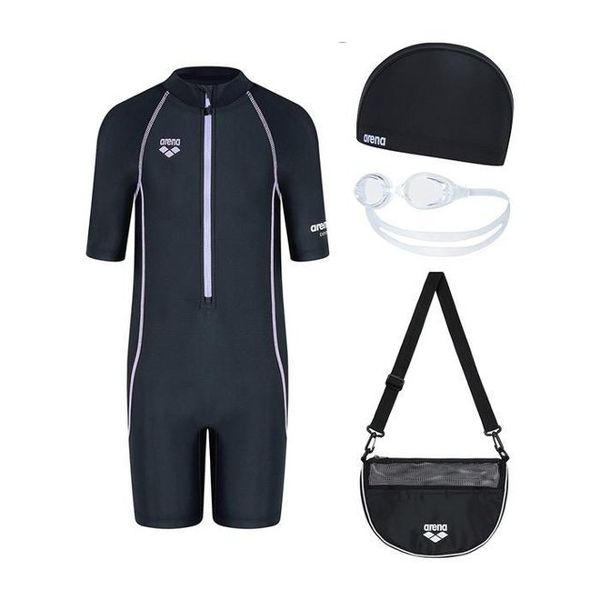 [하프클럽][기타] 아레나 여아동 3부 반전신 수영복 수경세트 V763196