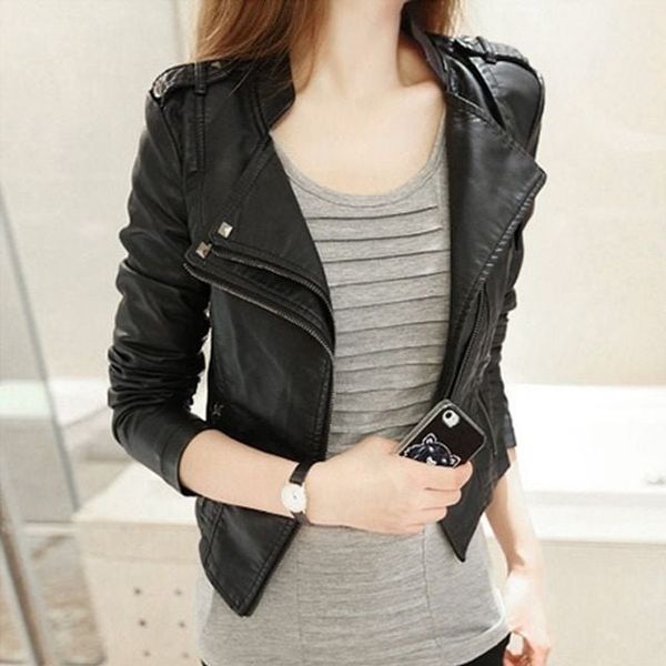 [하프클럽][기타] 라이더자켓 여성가죽자켓 프리미엄 래더룩 집업아우터데일리룩 재킷 RIDER04 (WFK1ZNL)