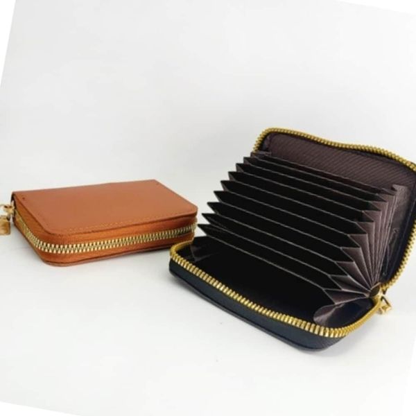 [하프클럽][셀럽하우스] 아코디언 AR25KK05 가죽 카드지갑 수납 레더 슬롯