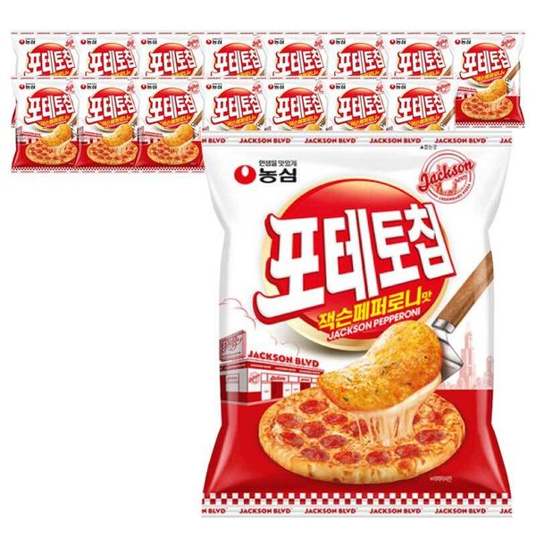 [보리보리] 마트인코리아_MIK 농심 포테토칩 잭슨페퍼로니맛 50g x 16봉