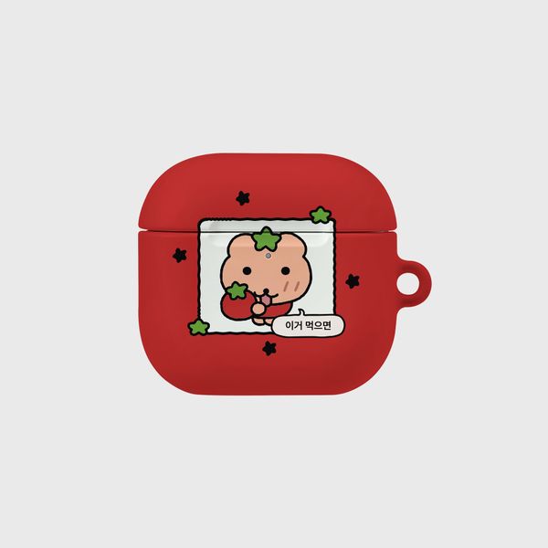 [보리보리] 어프어프 토마토 이먹일케 코비(에어팟4-하드)