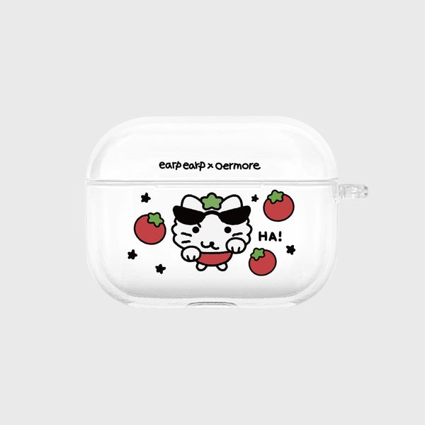 [보리보리] 어프어프 토마토 이먹일케 치치(에어팟프로-클리어하드)