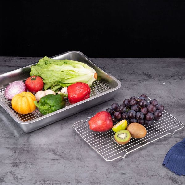 [보리보리] 맥킨더 스텐 밧드망 씨팬망 튀김 돈까스망 에어프라이어 받침 기름 채반 바트망 드레인 사각 밧트망 E599-O