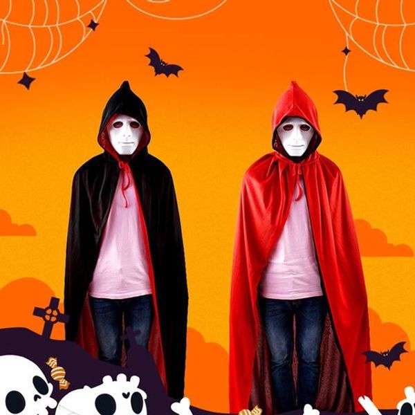 [하프클럽][에이치플러스몰] 싸더라 양면 할로윈 망토 블랙 레드 코스튬 드라 GWM