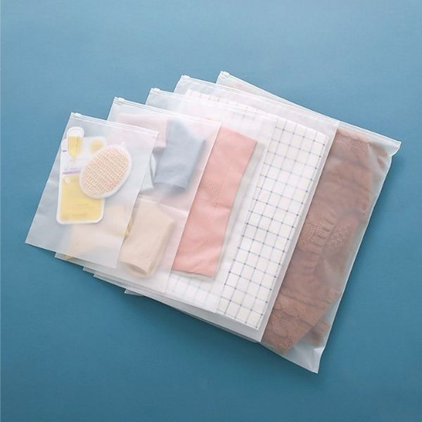 [하프클럽][에이치플러스몰] 반투명 해외 여행 지퍼백 파우치 캐리어 짐싸기 20x28