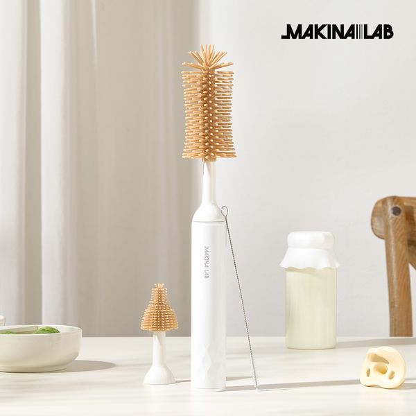 [보리보리] 마키나랩 스마트 전동 젖병 세척솔+젖병꼭지세척솔+스트로우브러쉬 3종 세트